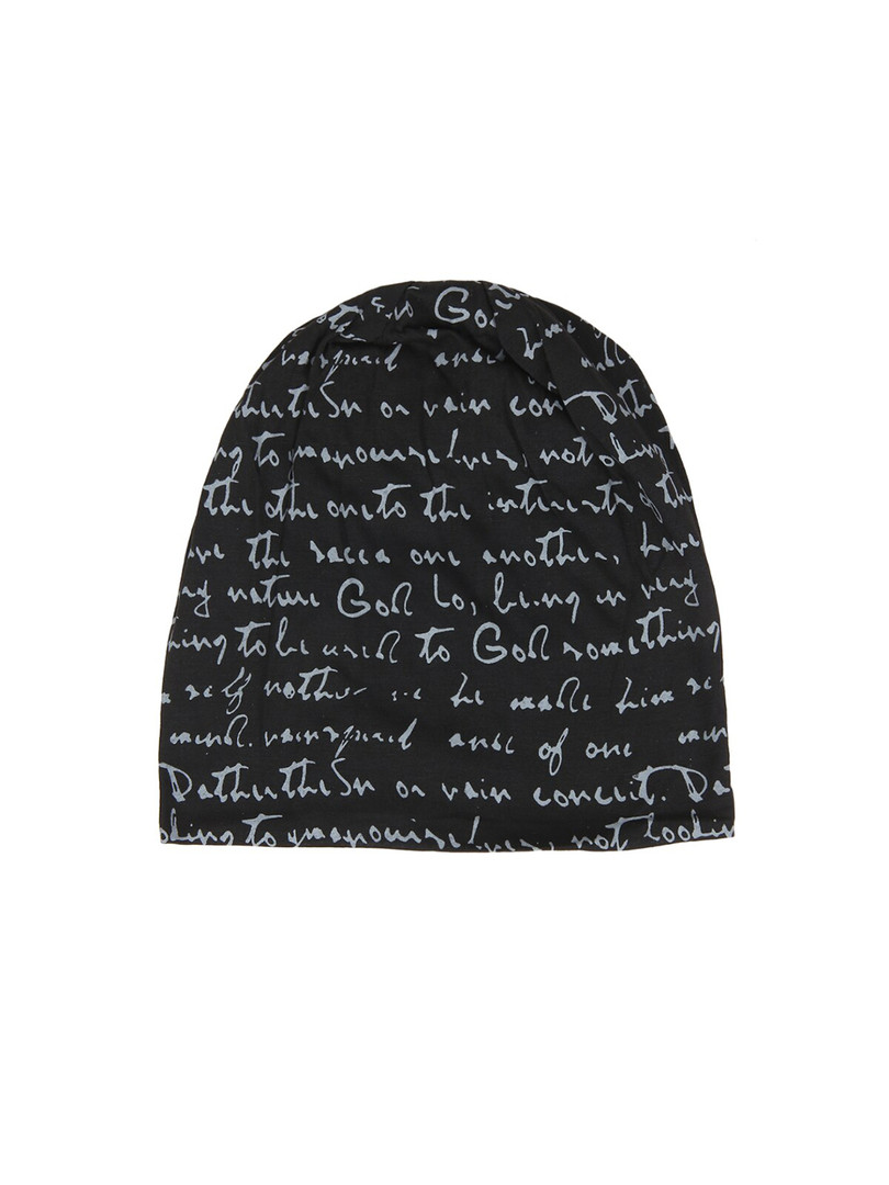 iSWEVEN Printed Cotton Slouchy Skull Hat Beanie Cap